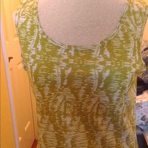 Coldwater Creek green/white blouse